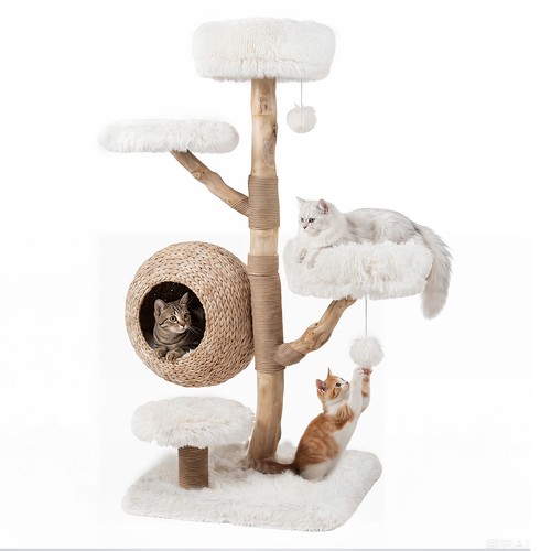 134cm wooden cat tower with - cat,