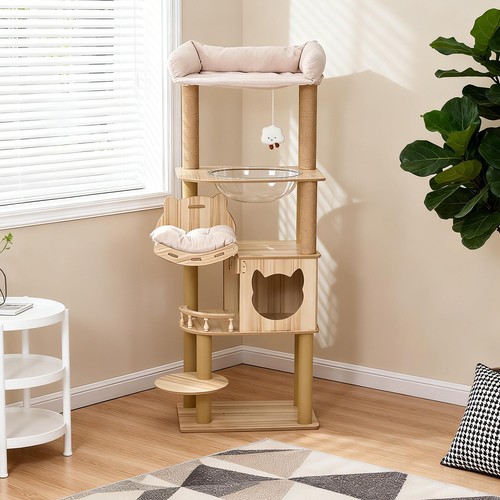 Wooden cat tree - wooden,