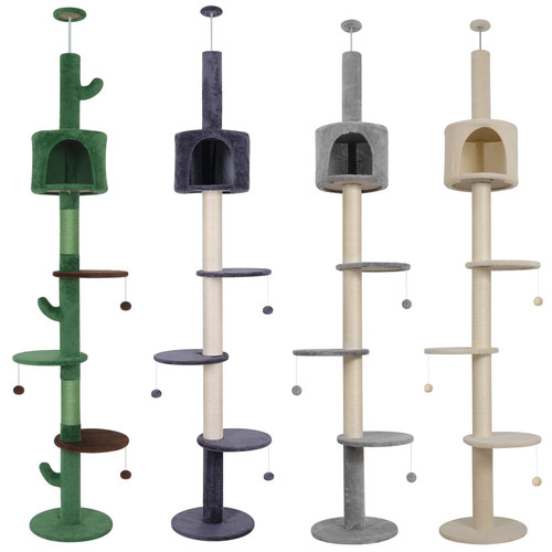 Floor ceiling cat tree - floor, to