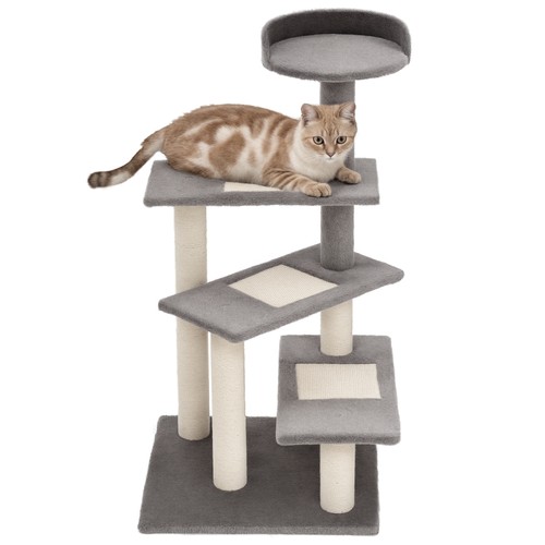 Pawhut cat tree 100cm indoor - tree,