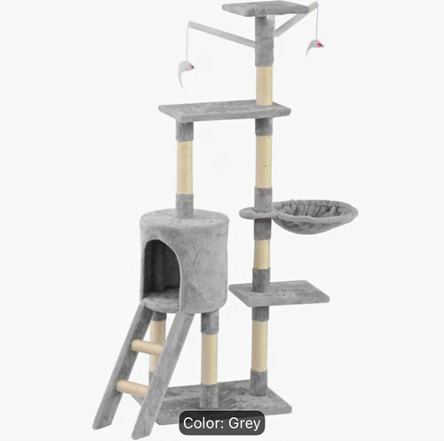 Grey cat tree activity - tree,