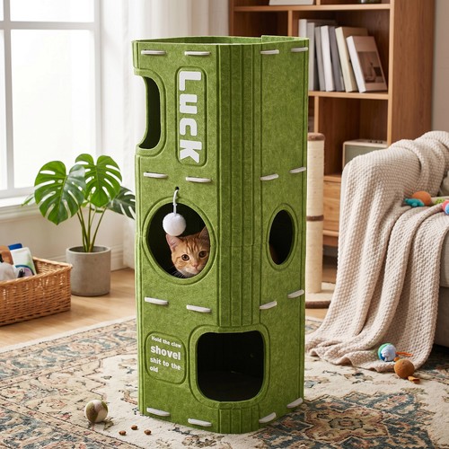 Felt cat tree tower house - cat,