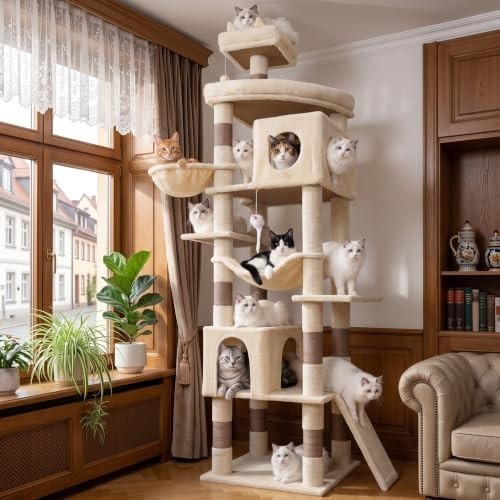 Large cat tree 213cm tall - cat,