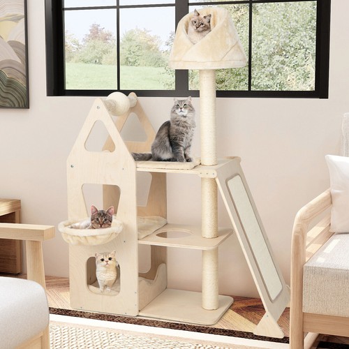 Wooden cat tower - tower, climbing