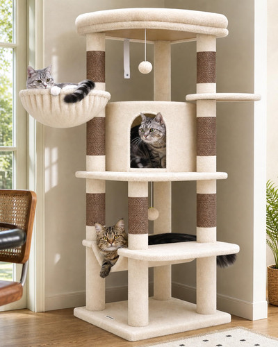 C51 sturdy cat tree tower - cat,