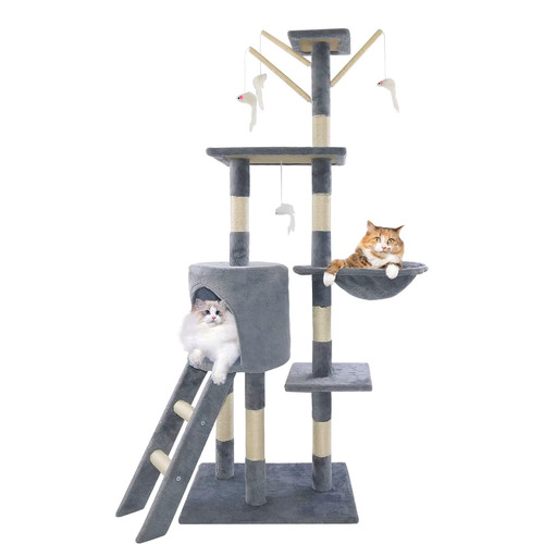 Cat tree tower - cat, scratching