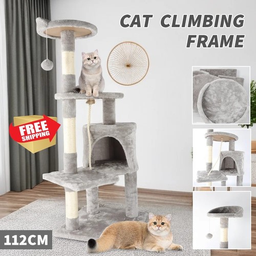 Cat tree tower with scratching - cat,