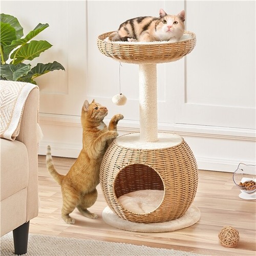 Cat tree rattan - rattan,