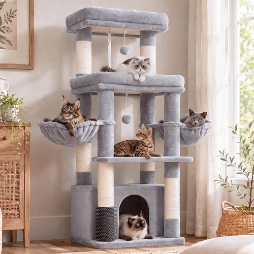 Cat tree tower with - tree,